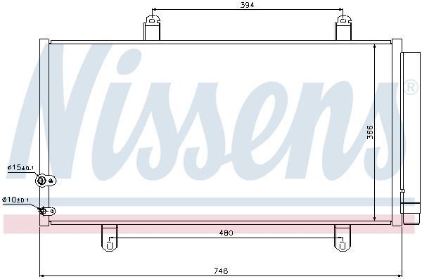 Condenseur, climatisation (Radiateur de climatisation) NISSENS 940194