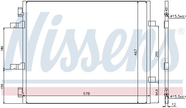 Condenseur, climatisation (Radiateur de climatisation) NISSENS ref. 940201