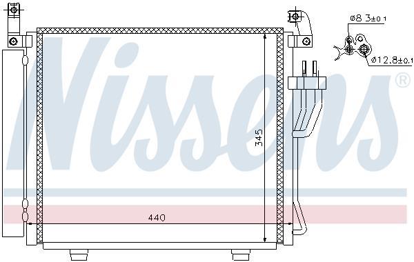 Condensador, aire acondicionado NISSENS ref. 940206