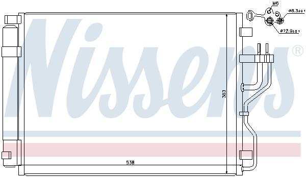 Condensador, aire acondicionado NISSENS ref. 940207