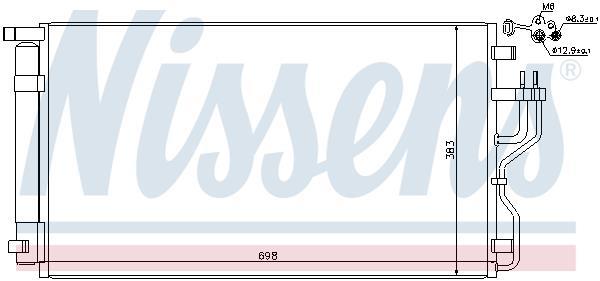 Condensador, aire acondicionado NISSENS ref. 940208