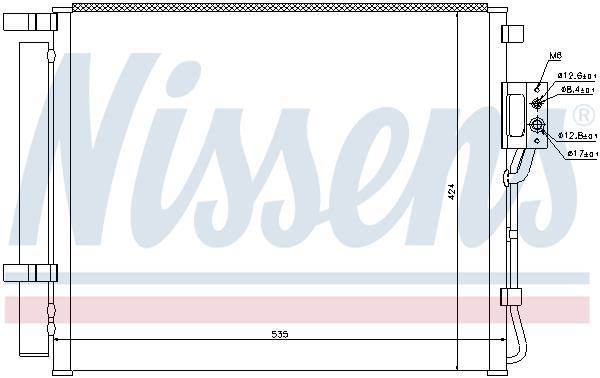Condensador, aire acondicionado NISSENS ref. 940209