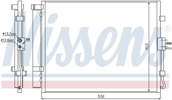 Condenseur, climatisation (Radiateur de climatisation) NISSENS 940217