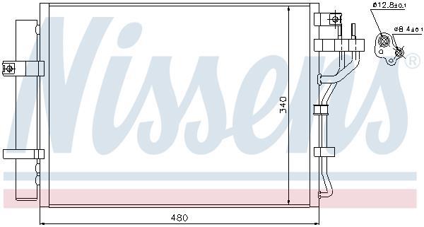 Condensador, aire acondicionado NISSENS ref. 940219