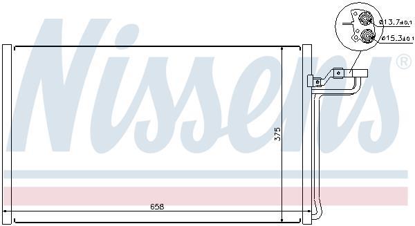 Condensador, aire acondicionado NISSENS ref. 940220
