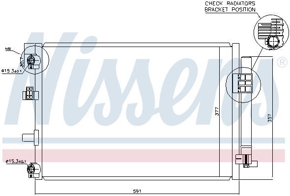 Condenseur, climatisation (Radiateur de climatisation) NISSENS ref. 940222