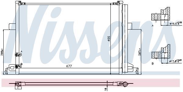 Condenseur, climatisation (Radiateur de climatisation) NISSENS ref. 940225