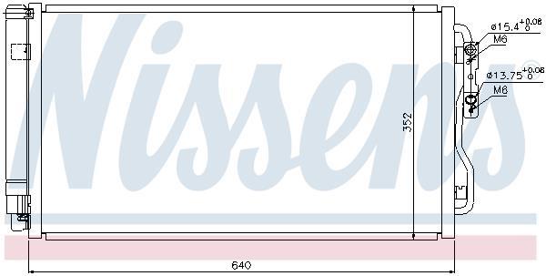 Condensador, aire acondicionado NISSENS ref. 940236