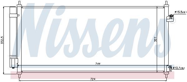 Condensador, aire acondicionado NISSENS ref. 940241