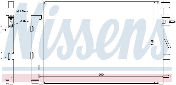 Condensador, aire acondicionado NISSENS ref. 940246