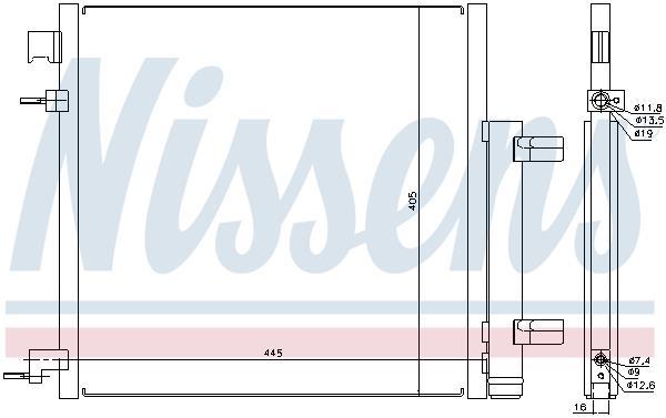 Condensador, aire acondicionado NISSENS ref. 940247