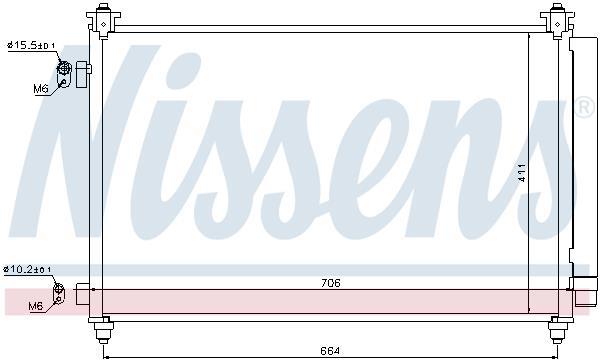 Condensador, aire acondicionado NISSENS ref. 940253