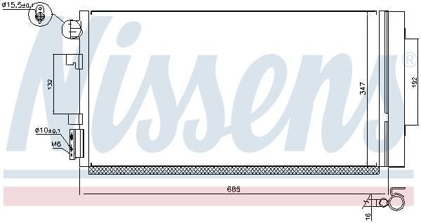 Condenseur, climatisation (Radiateur de climatisation) NISSENS ref. 940259