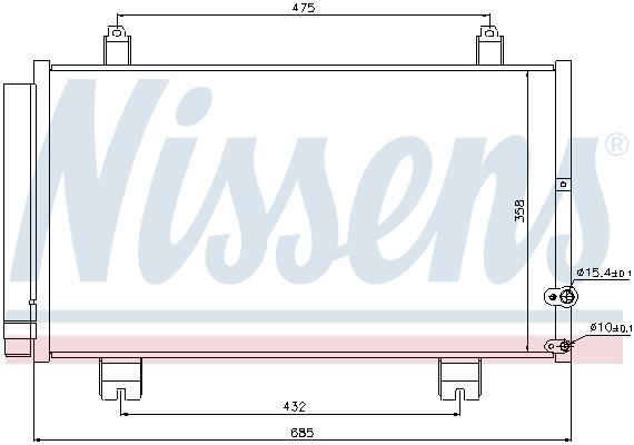 Condenseur, climatisation (Radiateur de climatisation) NISSENS ref. 940261