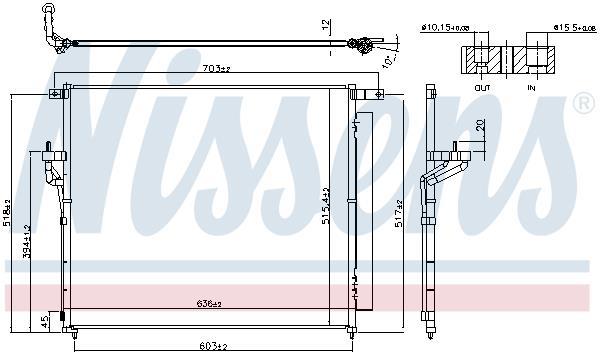 Condensador, aire acondicionado NISSENS ref. 940266