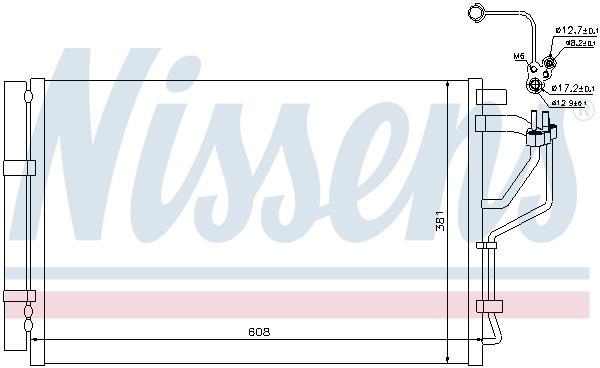 Condensador, aire acondicionado NISSENS ref. 940268