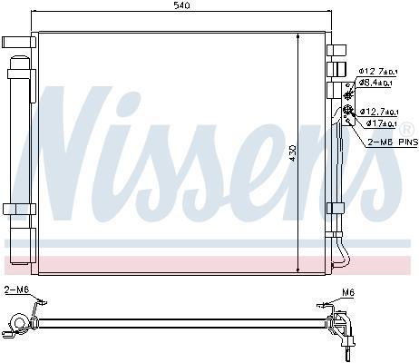 Condensador, aire acondicionado NISSENS ref. 940272