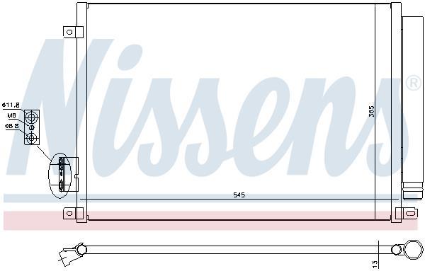 Condensador, aire acondicionado NISSENS ref. 940280