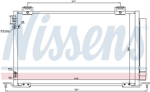 Condenseur, climatisation (Radiateur de climatisation) NISSENS 940283