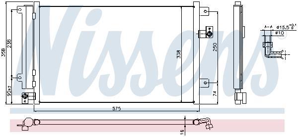 Condensador, aire acondicionado NISSENS ref. 940292