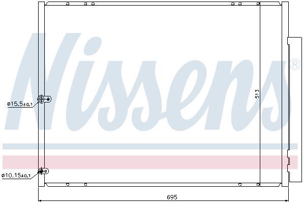 Condenseur, climatisation (Radiateur de climatisation) NISSENS 940297