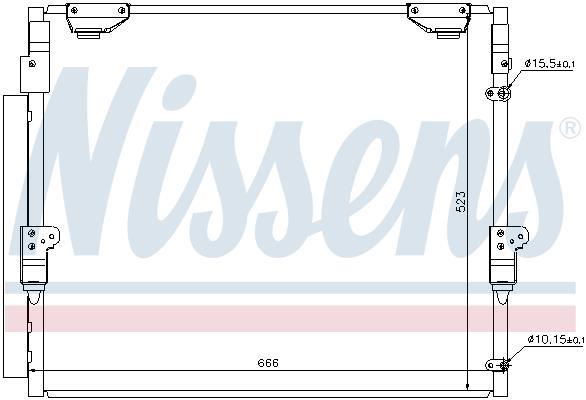 Condensador, aire acondicionado NISSENS ref. 940304