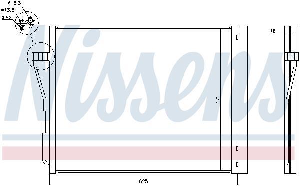 Condensador, aire acondicionado NISSENS ref. 940308