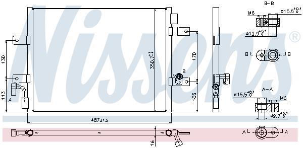 Condensador, aire acondicionado NISSENS ref. 940311