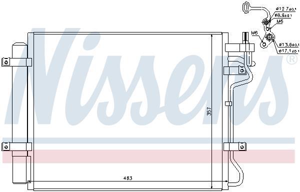 Condenseur, climatisation (Radiateur de climatisation) NISSENS ref. 940314