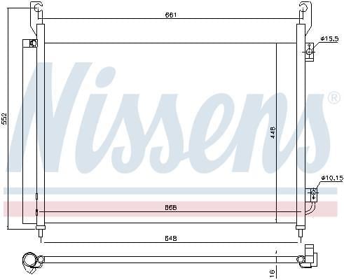 Condensador, aire acondicionado NISSENS ref. 940316