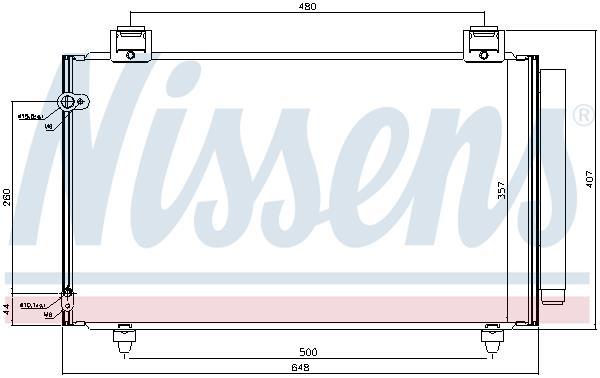 Condenseur, climatisation (Radiateur de climatisation) NISSENS ref. 940318
