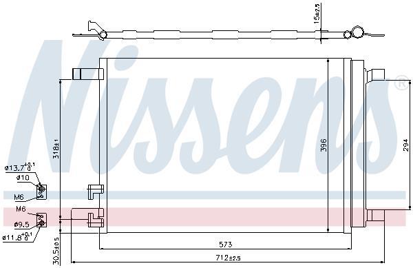 Condenseur, climatisation (Radiateur de climatisation) NISSENS ref. 940319