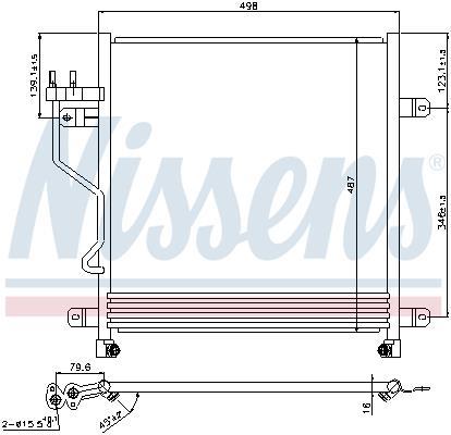 Condensador, aire acondicionado NISSENS ref. 940323