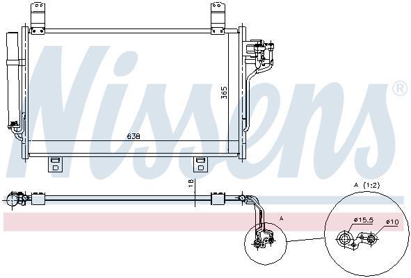 Condenseur, climatisation (Radiateur de climatisation) NISSENS ref. 940327