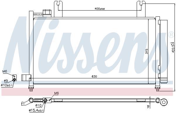 Condenseur, climatisation (Radiateur de climatisation) NISSENS ref. 940328