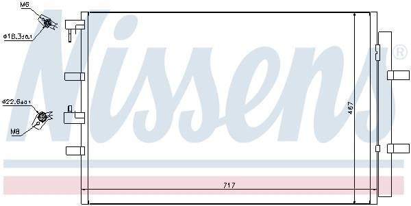 Condensador, aire acondicionado NISSENS ref. 940330
