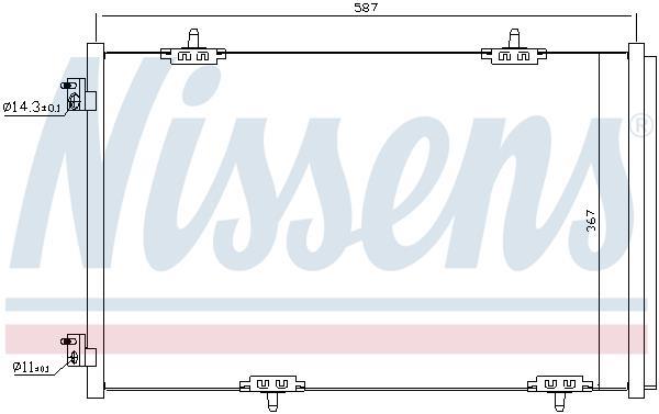 Condenseur, climatisation (Radiateur de climatisation) NISSENS ref. 940333