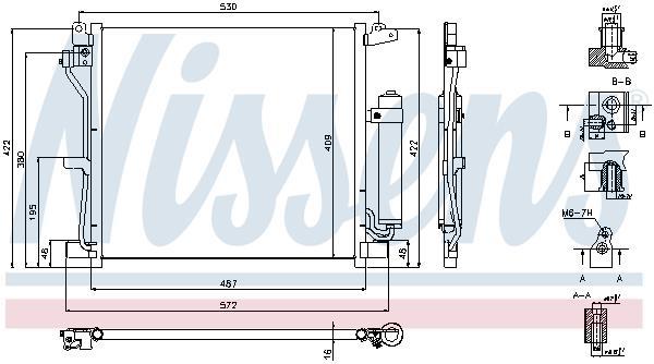 Condensador, aire acondicionado NISSENS ref. 940337