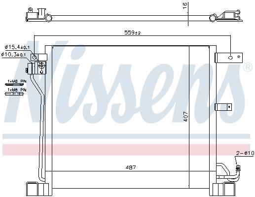 Condensador, aire acondicionado NISSENS ref. 940338