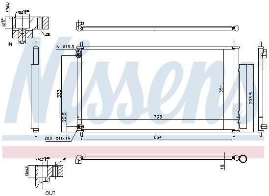 Condensador, aire acondicionado NISSENS ref. 940340