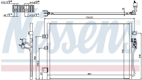 Condensador, aire acondicionado NISSENS ref. 940342