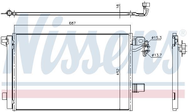 Condensador, aire acondicionado NISSENS ref. 940345