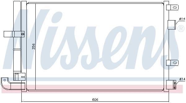 Condensador, aire acondicionado NISSENS ref. 940346
