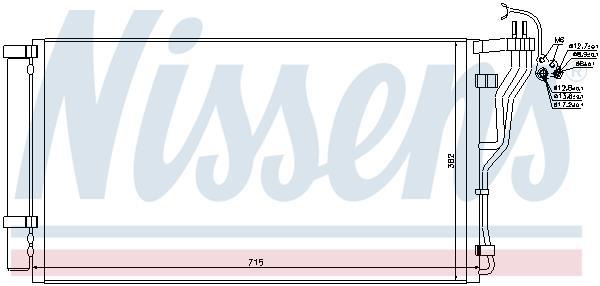 Condensador, aire acondicionado NISSENS ref. 940347