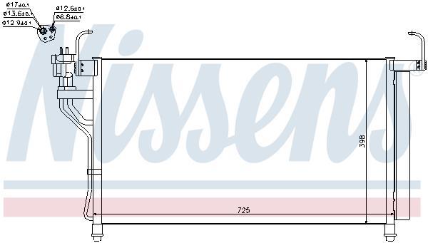 Condensador, aire acondicionado NISSENS ref. 940350
