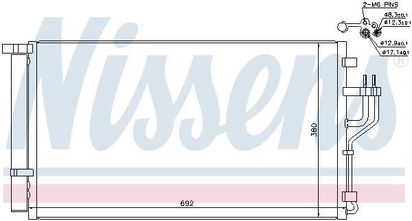 Condensador, aire acondicionado NISSENS ref. 940351