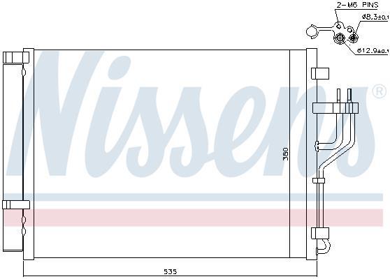 Condenseur, climatisation (Radiateur de climatisation) NISSENS ref. 940353