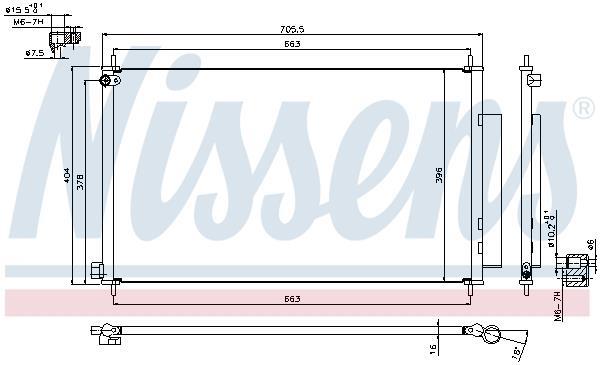 Condenseur, climatisation (Radiateur de climatisation) NISSENS 940354