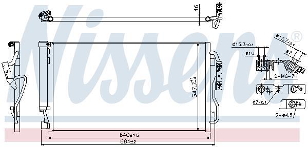 Condenseur, climatisation (Radiateur de climatisation) NISSENS 940357