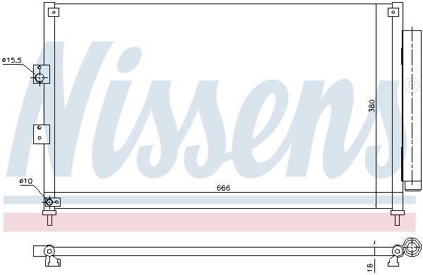 Condensador, aire acondicionado NISSENS ref. 940362